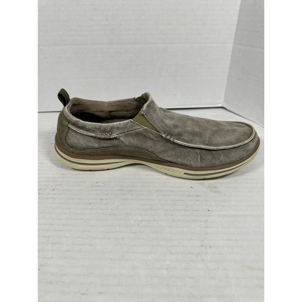 Skechers Relaxed Fit Air-Cooled Memory Foam Mens Slip On Loafers Taupe‎ 64654 11